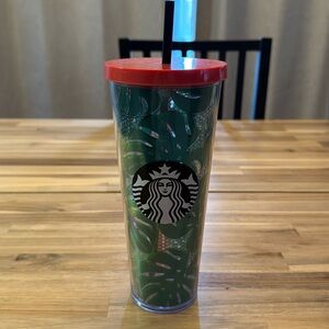 Starbucks Tropical Palm Leaves 24 Oz Tumbler